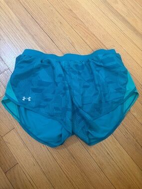 Under Armour Teal Patterned Women's Athletic Shorts